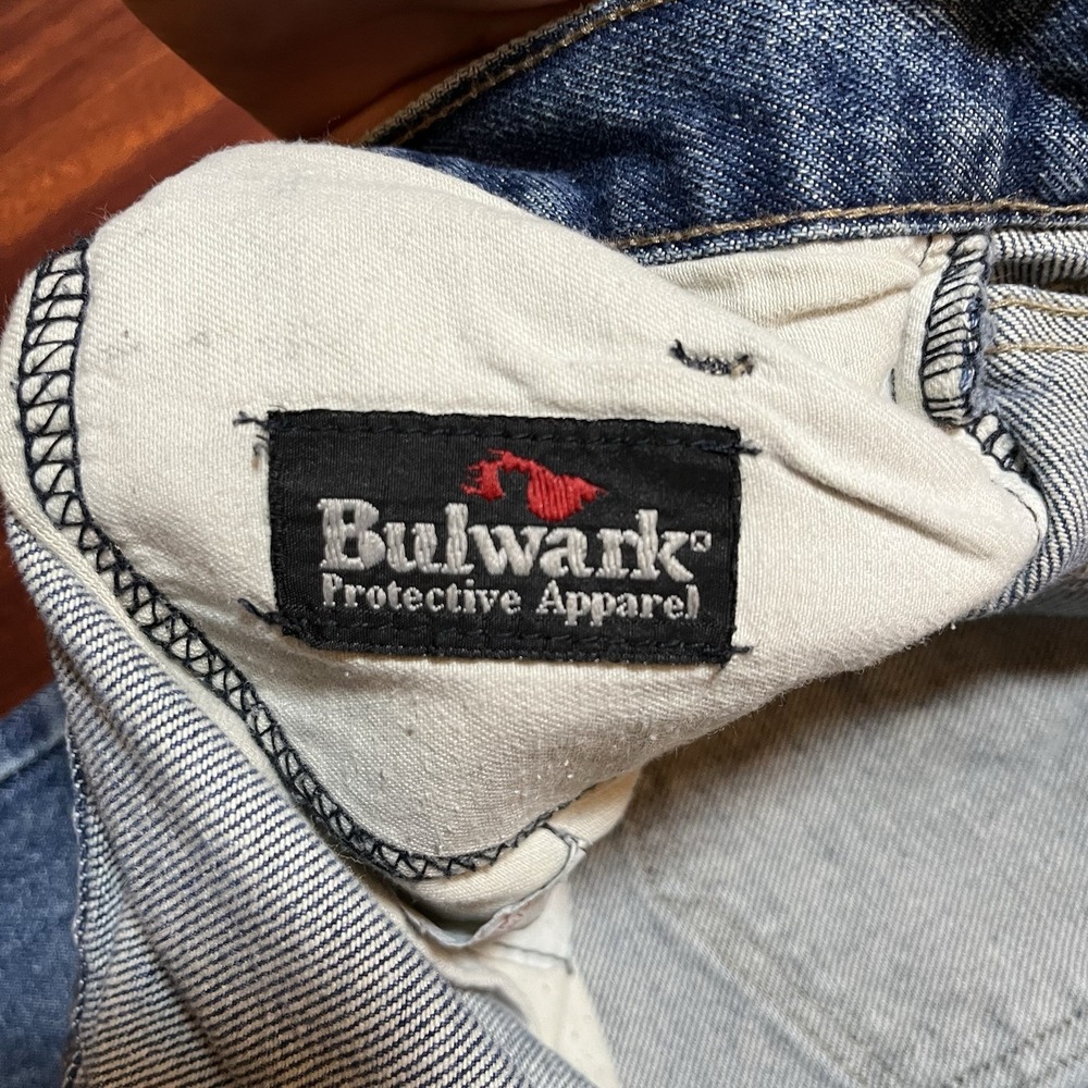 Bulwark Jeans Men 44 40x30 Flame Resistant Excel FR Stretch Light Wash Workwear - Picture 6 of 12